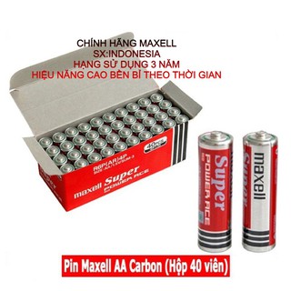 pin AA Maxell sản xuất tại indonesia tiểu super R6P 2500mAh chất lượng cao có thể sạt dùng lại an toàn khi sử dụng