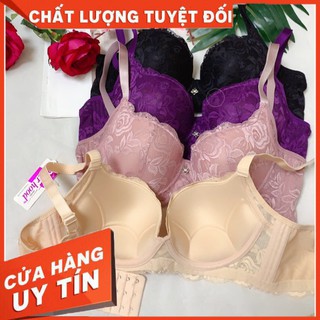 Áo lót ren cao cấp big size ren mỏng có gọng quả to bản lưng 4 móc cài 101#