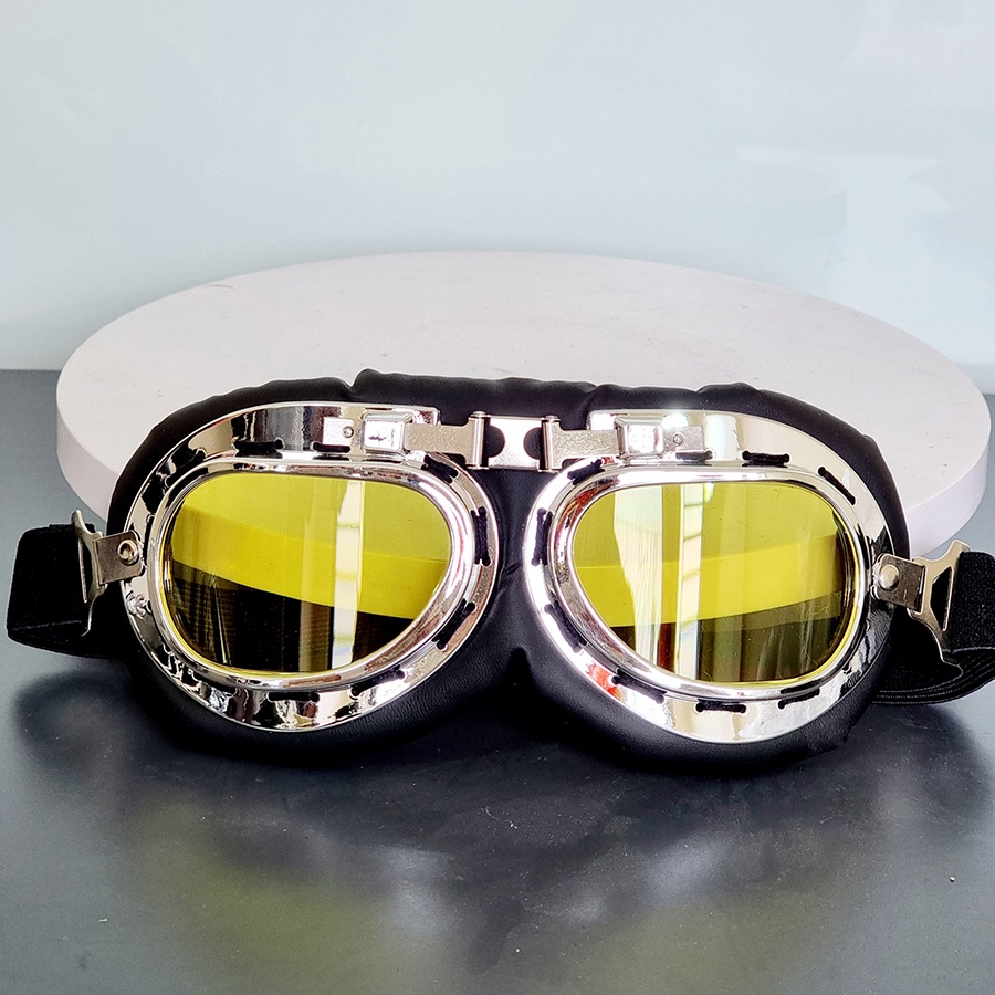 Kính phi công gắn mũ bảo hiểm siêu hot, kính UV gắn nón bảo hiểm phượt cao cấp