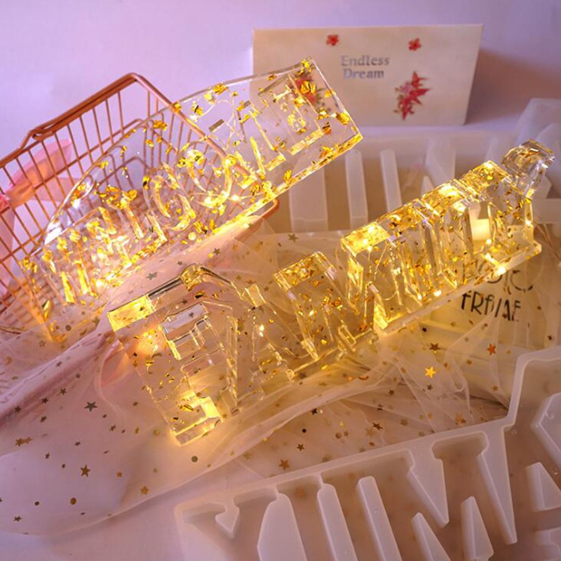 Sa Khuôn Silicone Làm Bảng Treo Cửa Bằng Nhựa Resin Thủ Công DIY