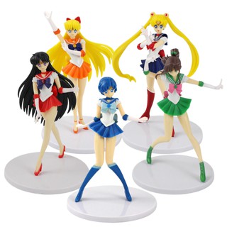 Sét 5 mô hình thủy thủ mặt trăng - sailor moon cao 15cm
