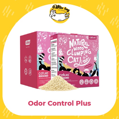 Cát gỗ Cature 6L - cát vệ sinh cho mèo xả được bồn cầu, thân thiện với môi trường
