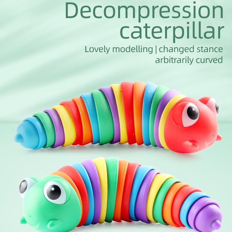 Đồ chơi sâu bướm SEA SUN TOYS lỗ thoát khí ép ngón tay màu cầu vồng