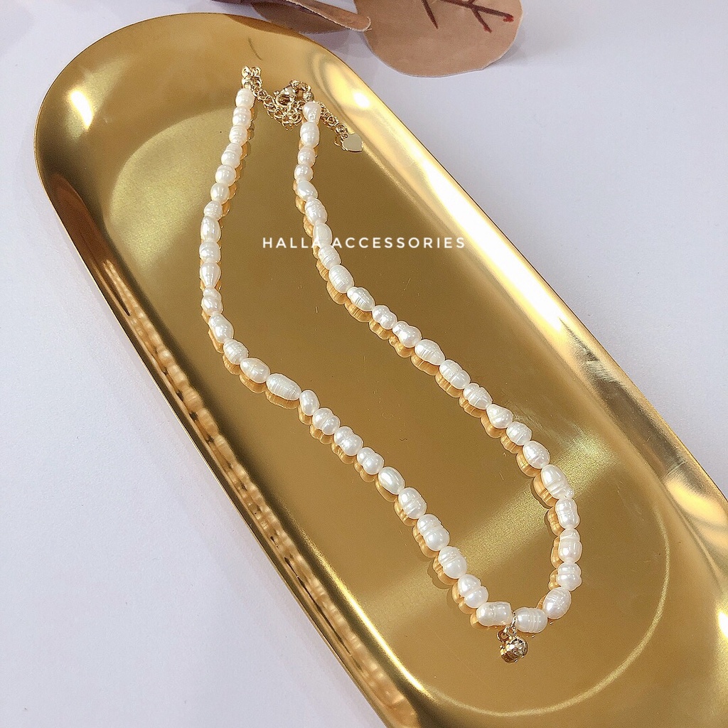 Dây chuyền Vòng cổ Choker Ngọc trai nhân tạo cao cấp nhiều mẫu HALLA DC111 DC112