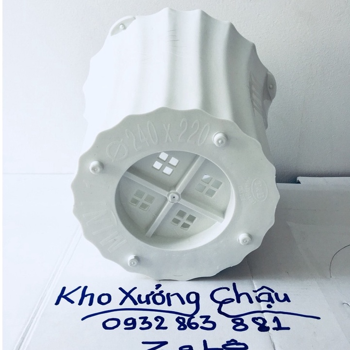 Chậu Hoa, Chậu Nhựa Trồng Cây, chậu để bàn, chậu sọc khía trồng hoa trang tri (size lớn 22cm)