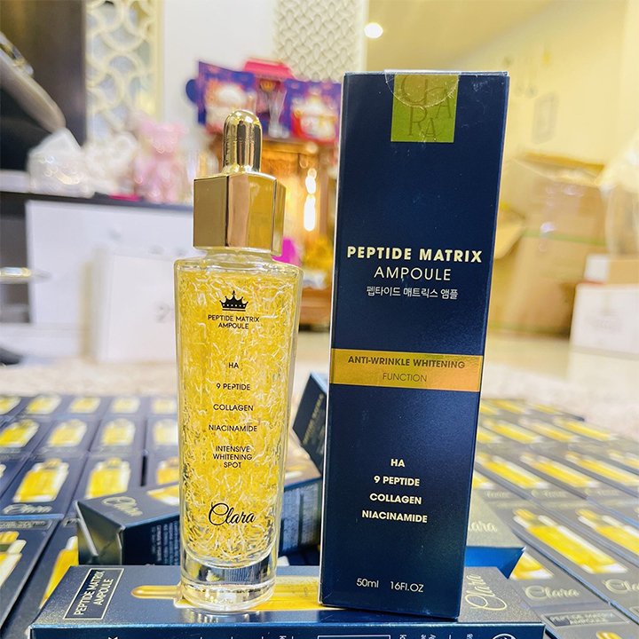 Tinh chất dưỡng da Clara peptide matrix ampoule hàn quốc chính hãng dưỡng ẩm trắng da 50ml
