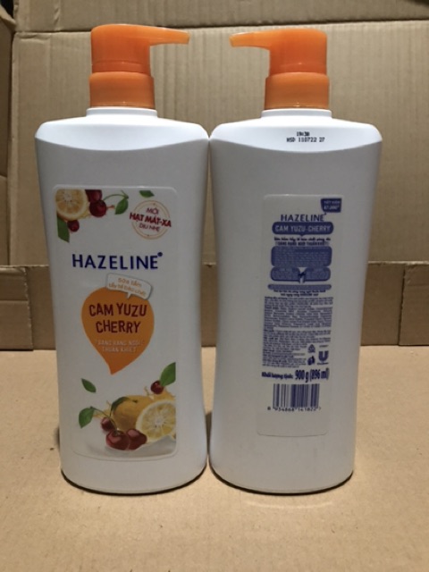 Sữa Tắm Hazeline Tẩy Tế Bào Chết Sáng Da Cam Yuzu Và Cherry