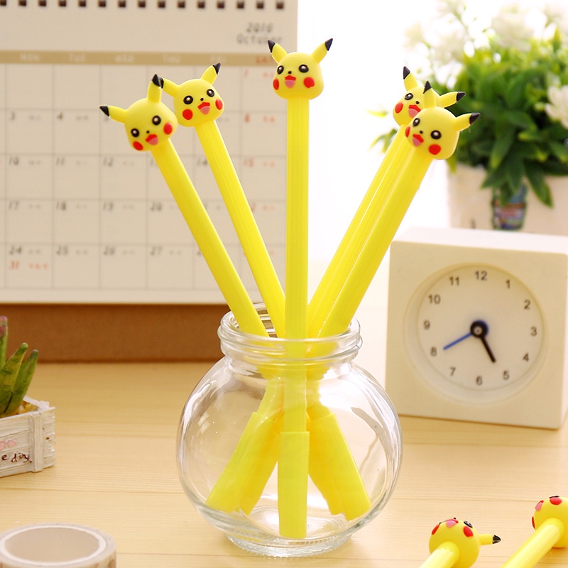 Bút gel mực nước đen 0.5mm hình pikachu cute dễ thương