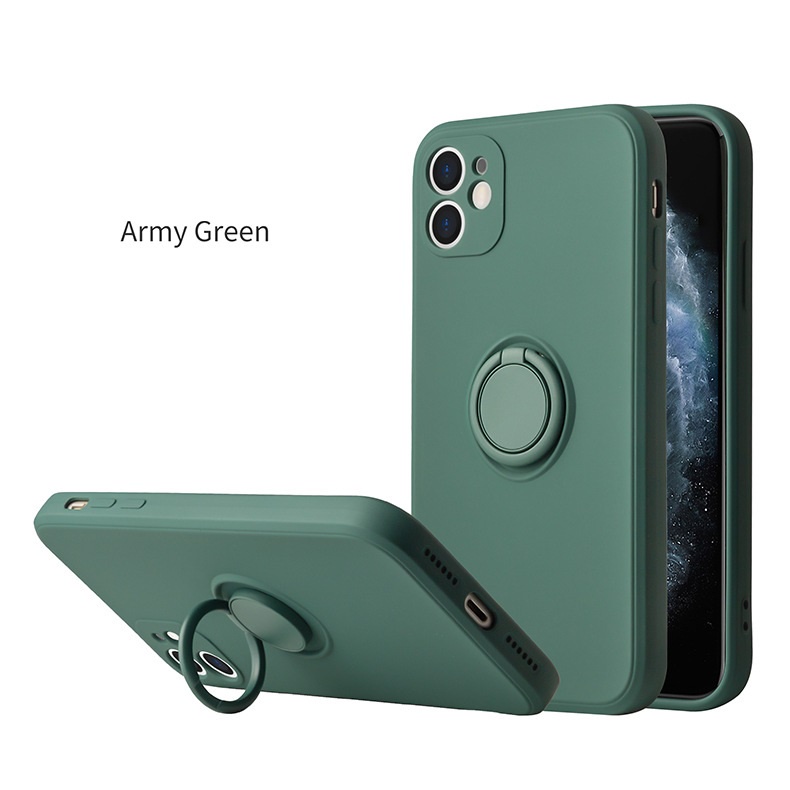 Ốp Lưng Silicon Dẻo Kèm Ring Có Lót Nỉ iP 13 Pro Max - Minh An Saigon