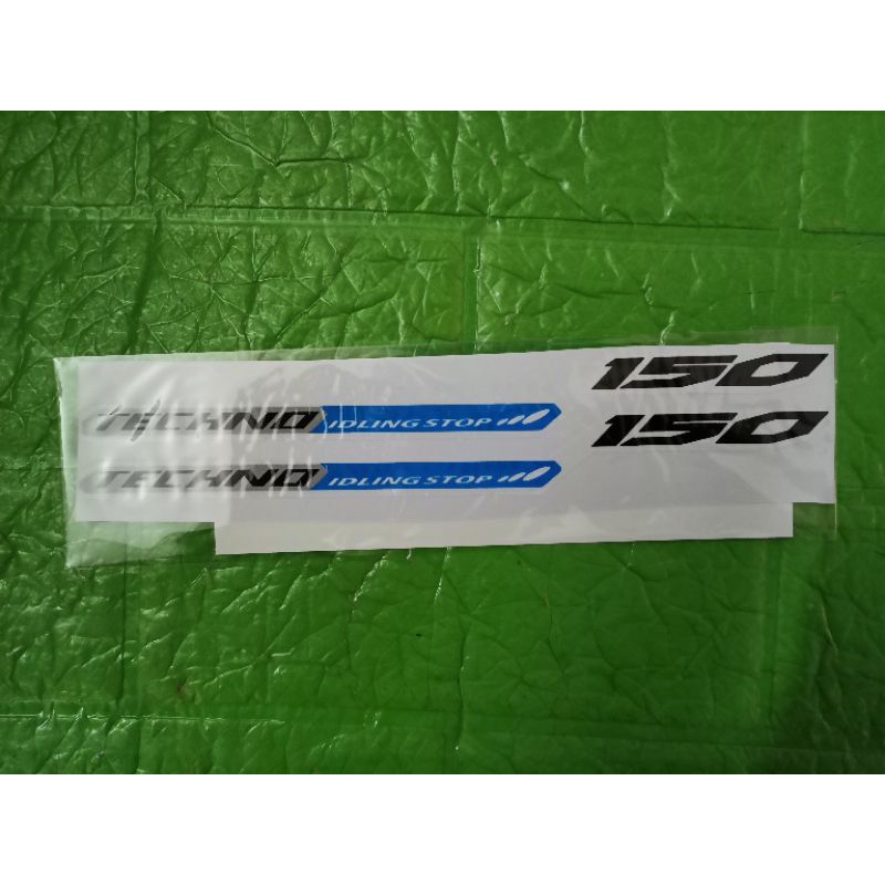 Bộ tem dán techno 150 màu xanh