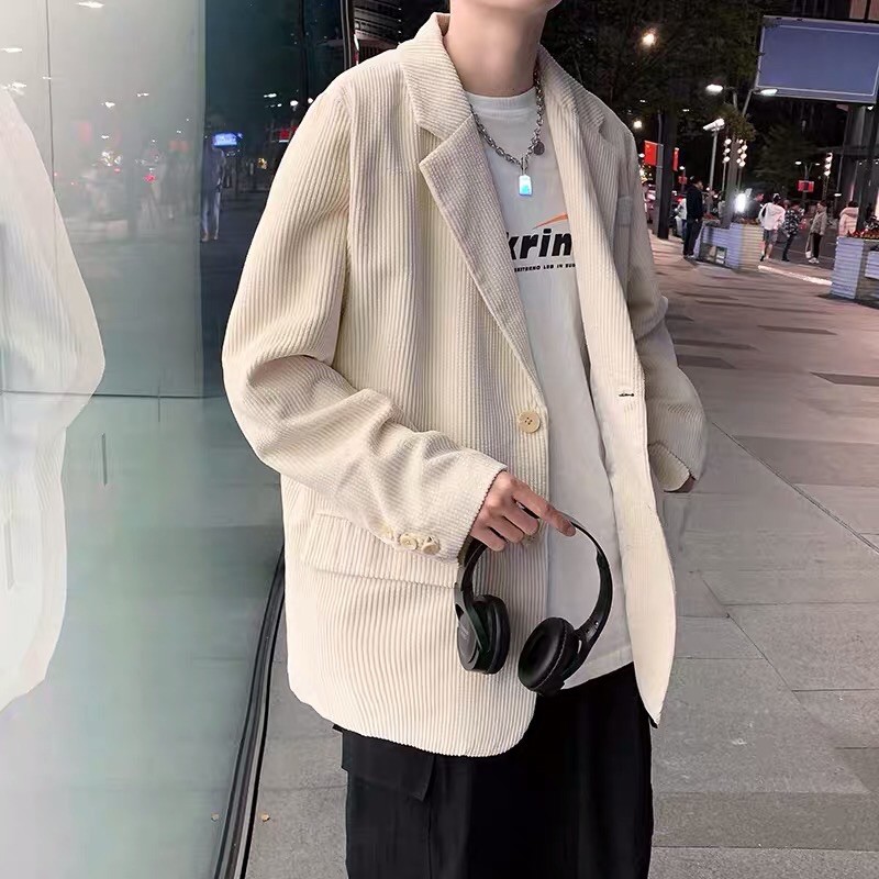 Áo Blazer nam form rộng vải nhung