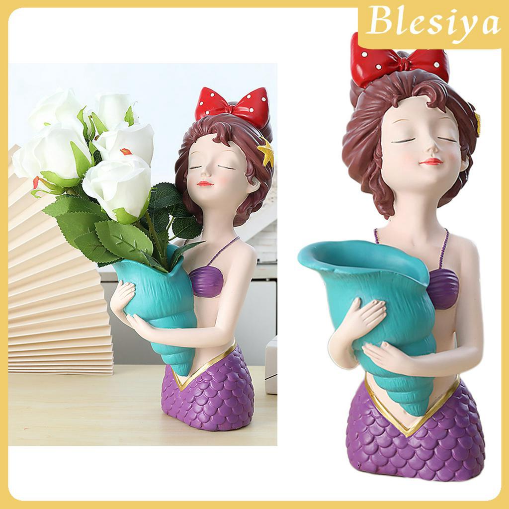 (Hàng Mới Về) Bình Hoa Trang Trí Nội Thất Hình Cô Gái Xinh Xắn