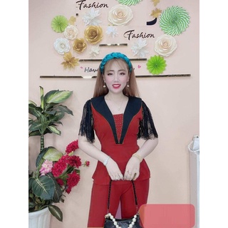 Đồ bộ dài thun cát hàn trơn tay lưới-ch8