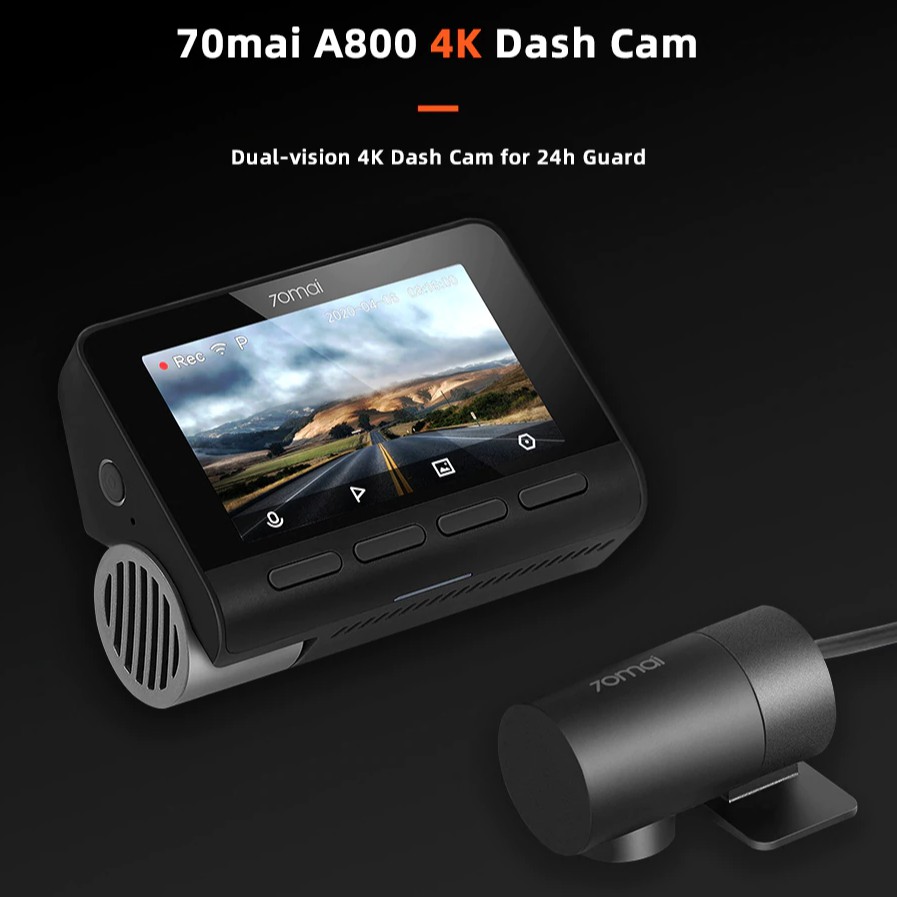 Camera hành trình 70mai A800, 2 cam quay trước sau 4K,  bản Quốc tế chính hãng, bảo hành 12 tháng