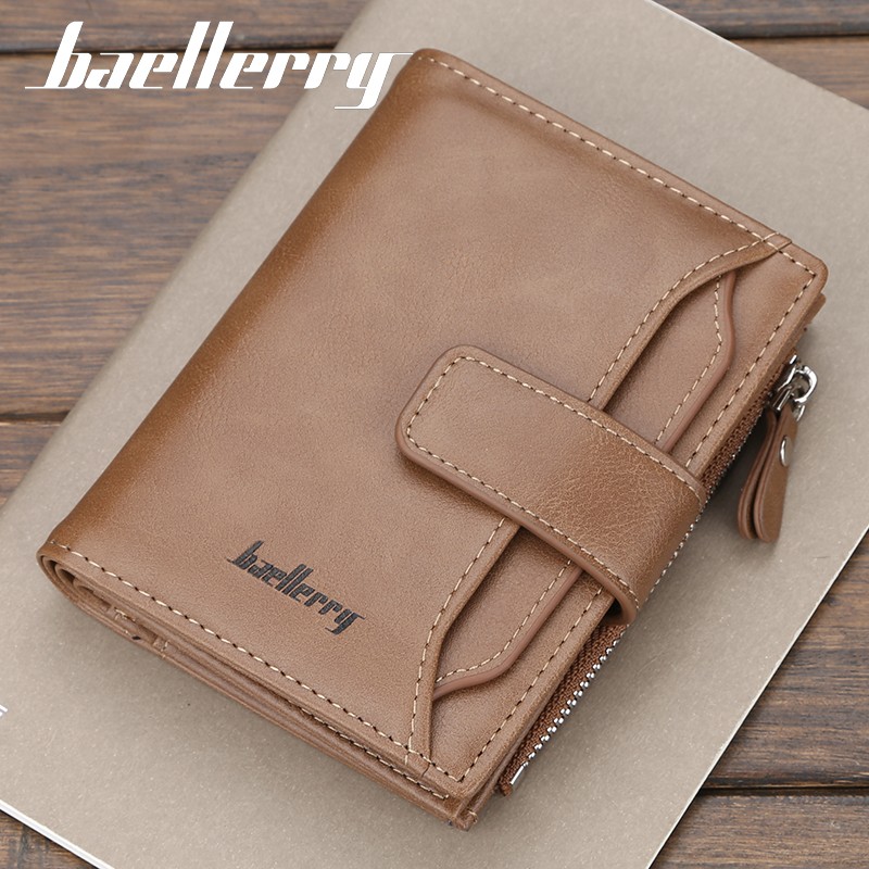 「COD」Baellerry Wallet Men's Short Section Korean Fashion Multi-card Zipper Wallet