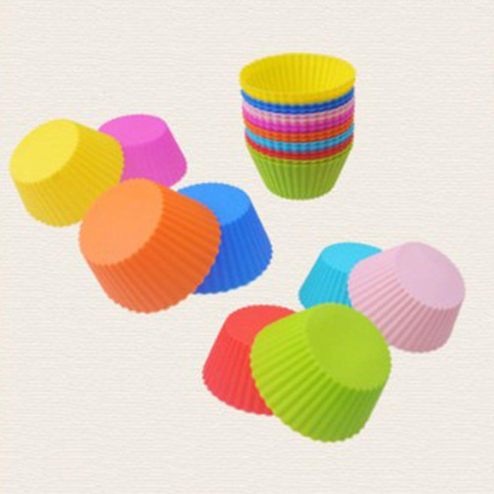 Khuôn Làm Bánh Muffin / Sô Cô La Hình Tròn Bằng Silicone