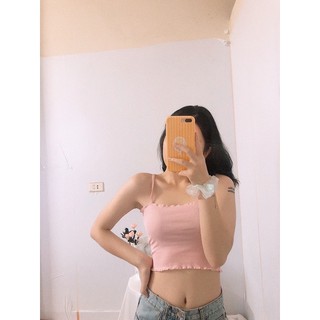 Áo croptop 2 dây thun gân A5201