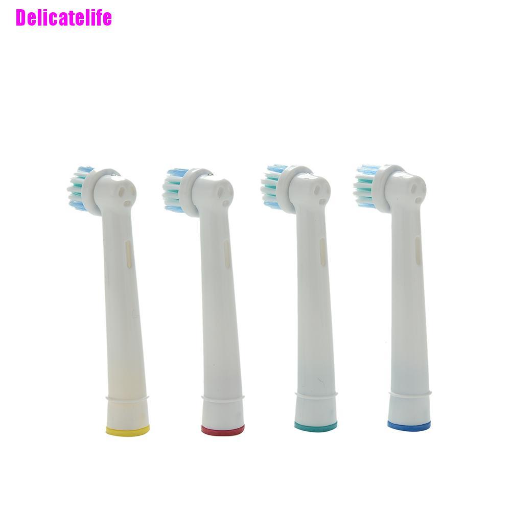[Hàng mới về] Set 4 đầu bàn chải đánh răng điện màu trắng EB17-4 thay thế cho Braun Oral B