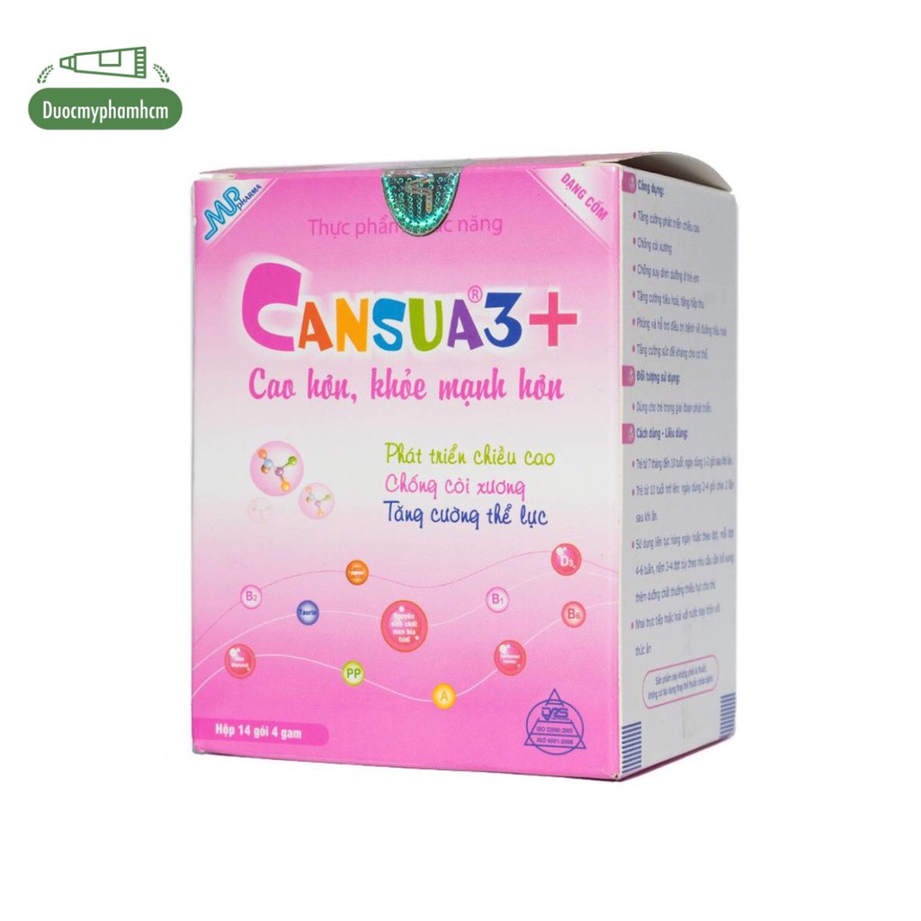 Cốm CANSUA3+ cao hơn khỏe mạnh hơn CANSUA 3+