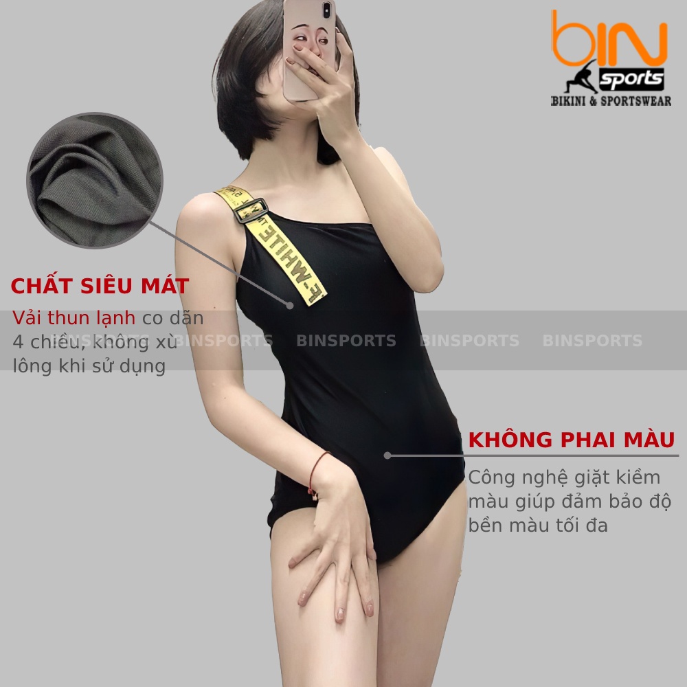 Bộ Bơi Nữ Một Mảnh Lệch Vai Sexy Mặc Đi Biển Freesize Bin Sports BHV121