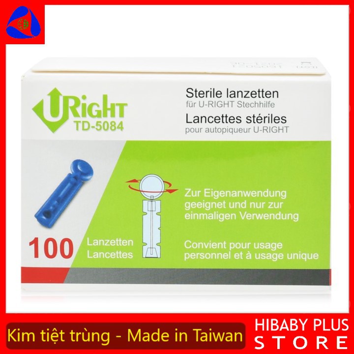 Kim tiệt trùng Uright TD-5048 Kim chích máu made in Taiwan