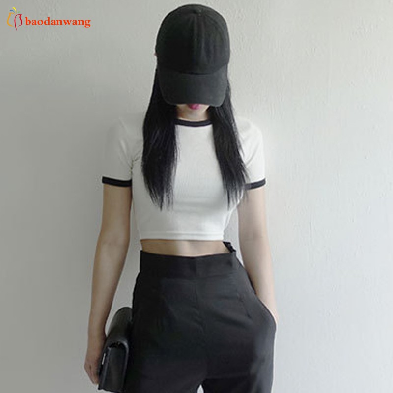 Áo croptop tay ngắn tôn dáng thời trang cho nữ