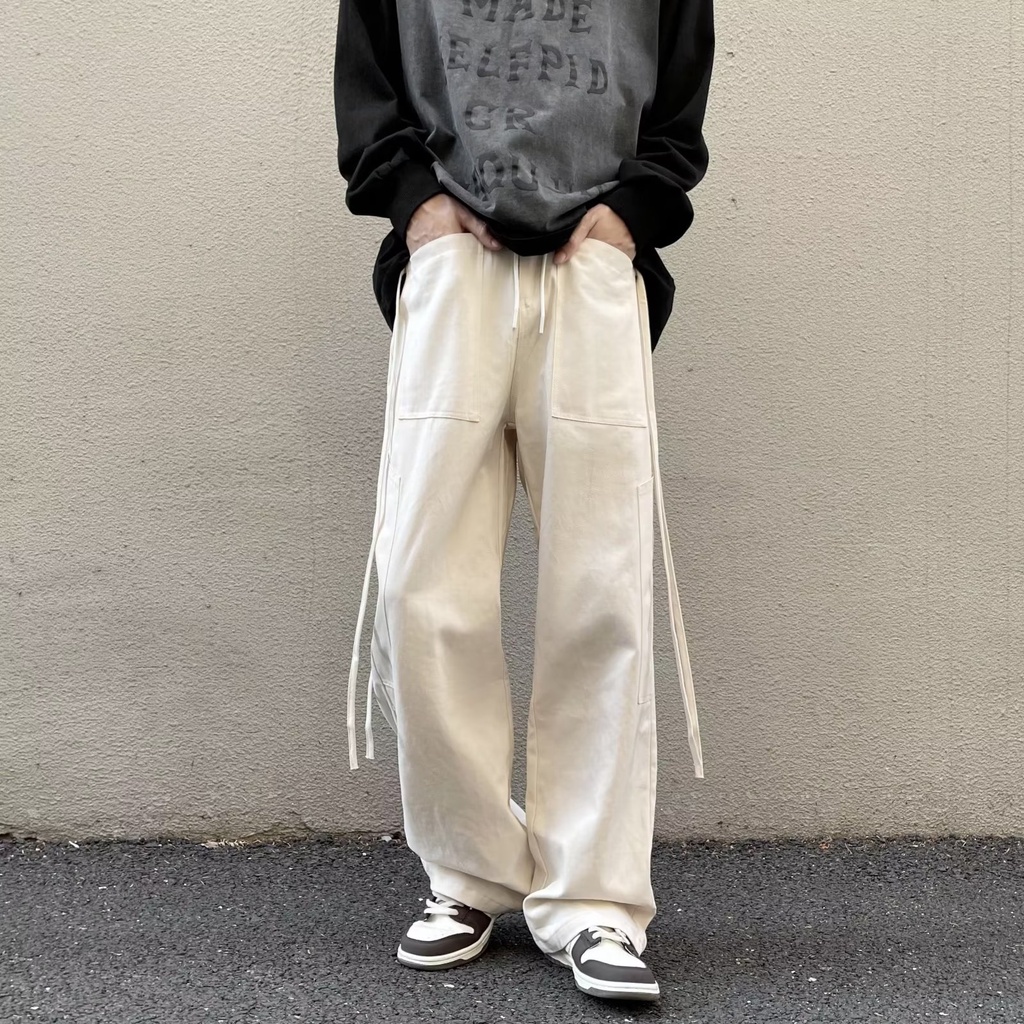 Quần ống rộng Phong Cách Hàn Quốc Thời Trang Cho Nam Và Nữ