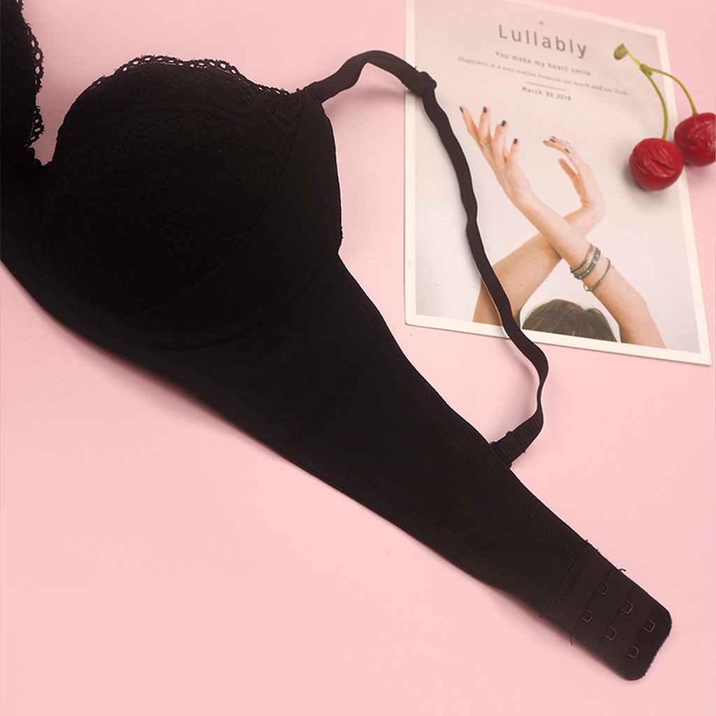 Áo Lót Nữ Có Gọng Đệm Mỏng LUPERI Quả Trơn Đắp Ren Hoa Tinh Tế Bản Hai Móc Trẻ Trung Form Quả Sát SP820