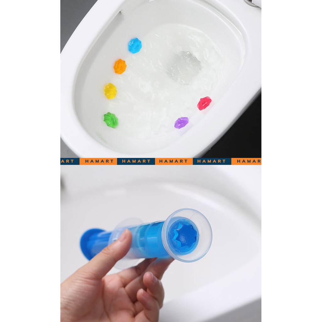 Khử Mùi Toilet Dạng Gel Khử Mùi Bồn Cầu Hamart Hình Hoa Tiện Dụng Thơm Nức Mũi [TUÝP 6 MÀU]