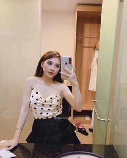 Áo 2 dây chấm bi