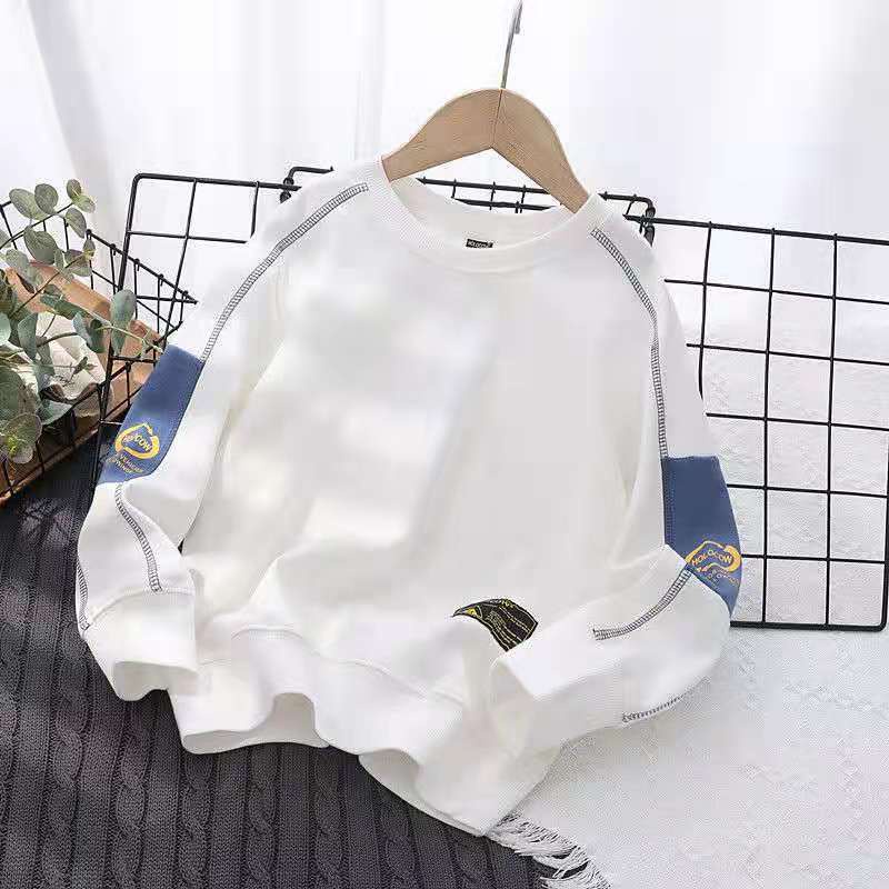 Áo Thun Cotton Cổ Tròn Thời Trang Xuân Thu Năm 2021 Cho Bé Trai