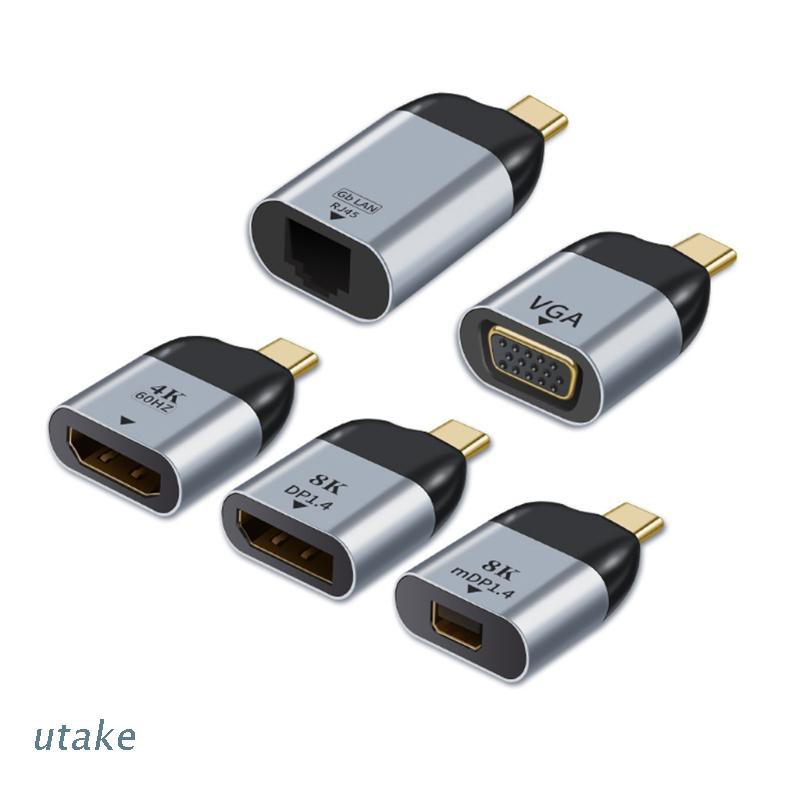 Đầu Chuyển Đổi Utake Type-C Sang Hdmi / Vga / Dp / Rj45 / Mini Dp - Hd 4k 60hz Cho Macbook Hdmi