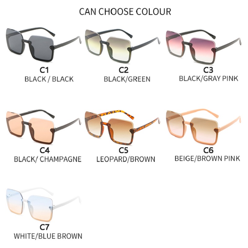 Kính Mát Gọng Vuông Đơn Giản Thời Trang Phong Cách Hàn Quốc Cho Nam Và Nữ