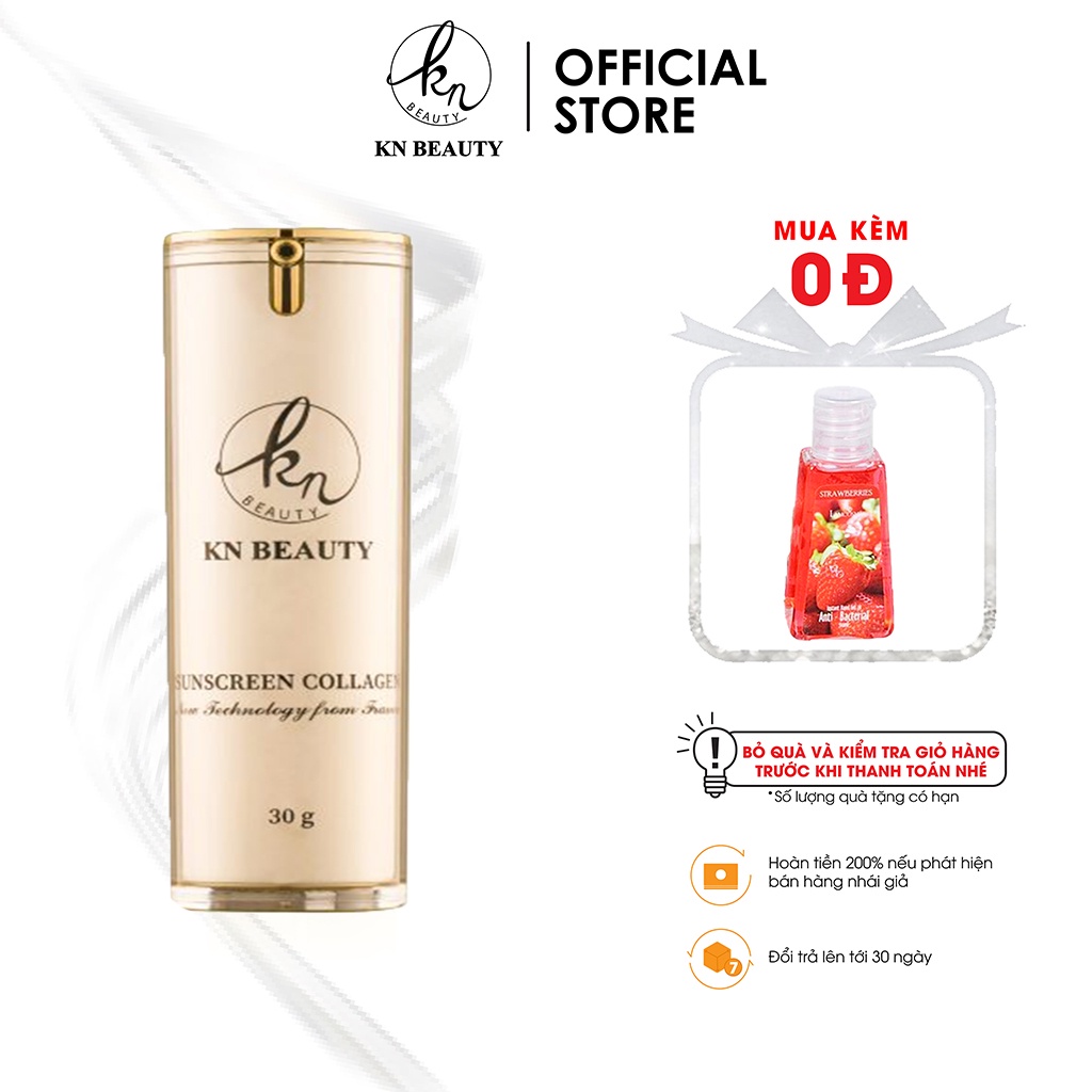 &lt; Nhận quà ngay&gt; Kem chống nắng Sunscreen Collagen KN Beauty 30g SPF 50+