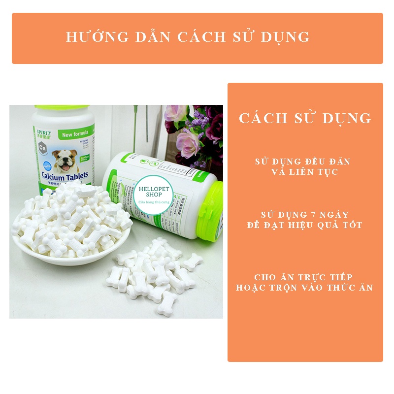 Viên SIPRIT bổ sung dinh dưỡng Canxi / Vitamin / Đẹp lông cho chó mèo