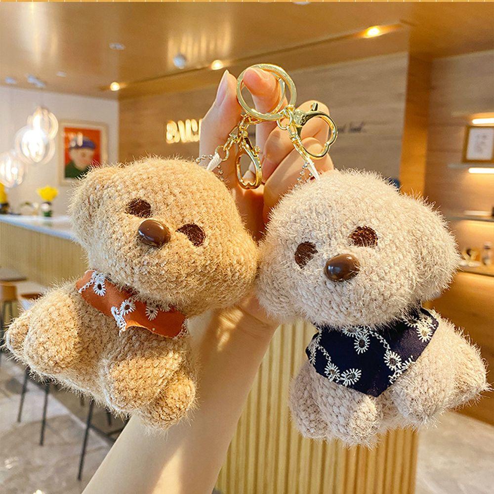 Móc Khóa Hình Chú Chó Nhồi Bông REBUY1 Rich Dễ Thương