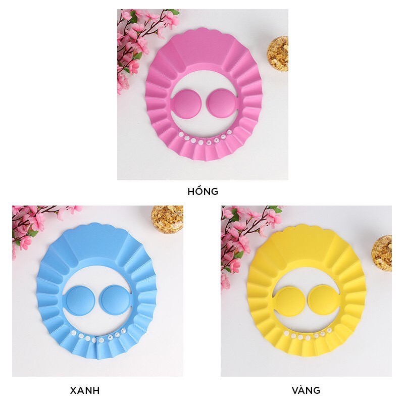 Mũ gội đầu cho bé che tai chắn nước khi tắm mềm nhẹ an toàn cao cấp MT08