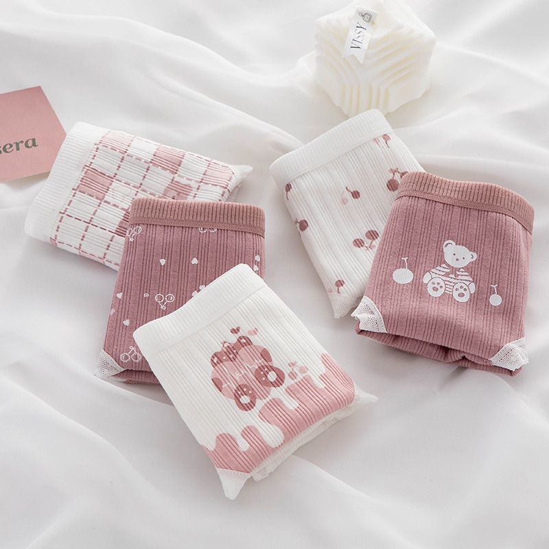 Quần lót nữ combo 5 mẫu cotton mềm mịn,thoáng khí  309