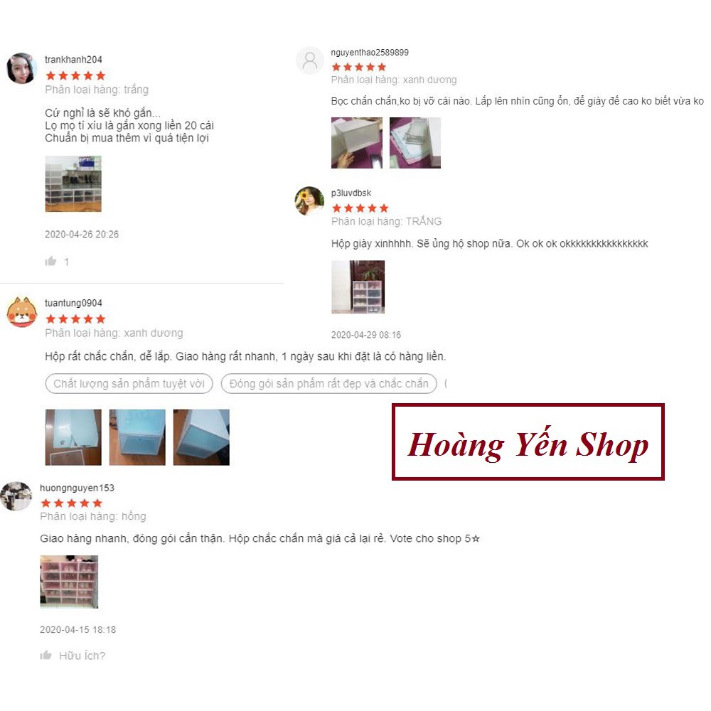 Hộp Đựng Giày Nắp Nhựa Cứng Lắp Ráp Thông Minh ( Quà Tặng Xinh Xắn ) | BigBuy360 - bigbuy360.vn