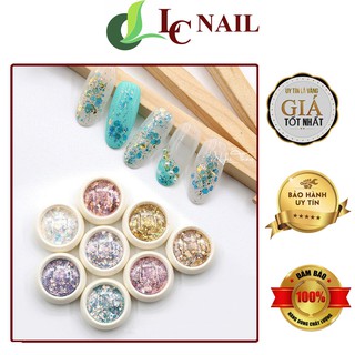 Nhũ kim tuyến, Set nhũ vảy cá kim tuyến trang trí nail
