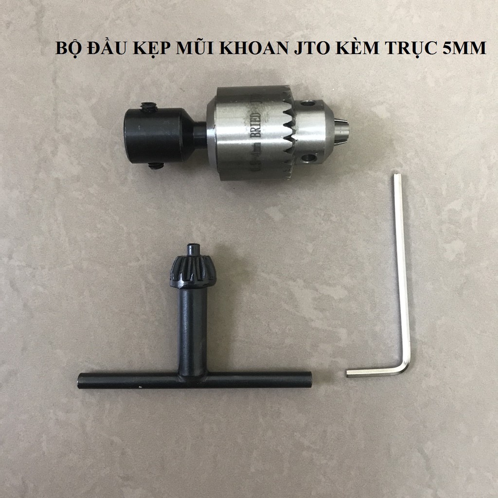 ĐẦU KẸP MŨI KHOAN MINI JTO 4MM - Trục 5mm cho motor 775,895