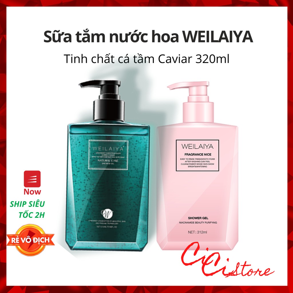 Sữa tắm nước hoa Weilaiya tinh chất trứng cá tầm