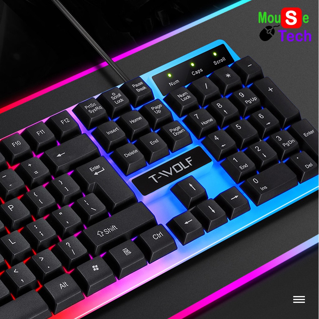 Bàn phím máy tính giả cơ, chuột gaming có dây Thunder Wolf TF230