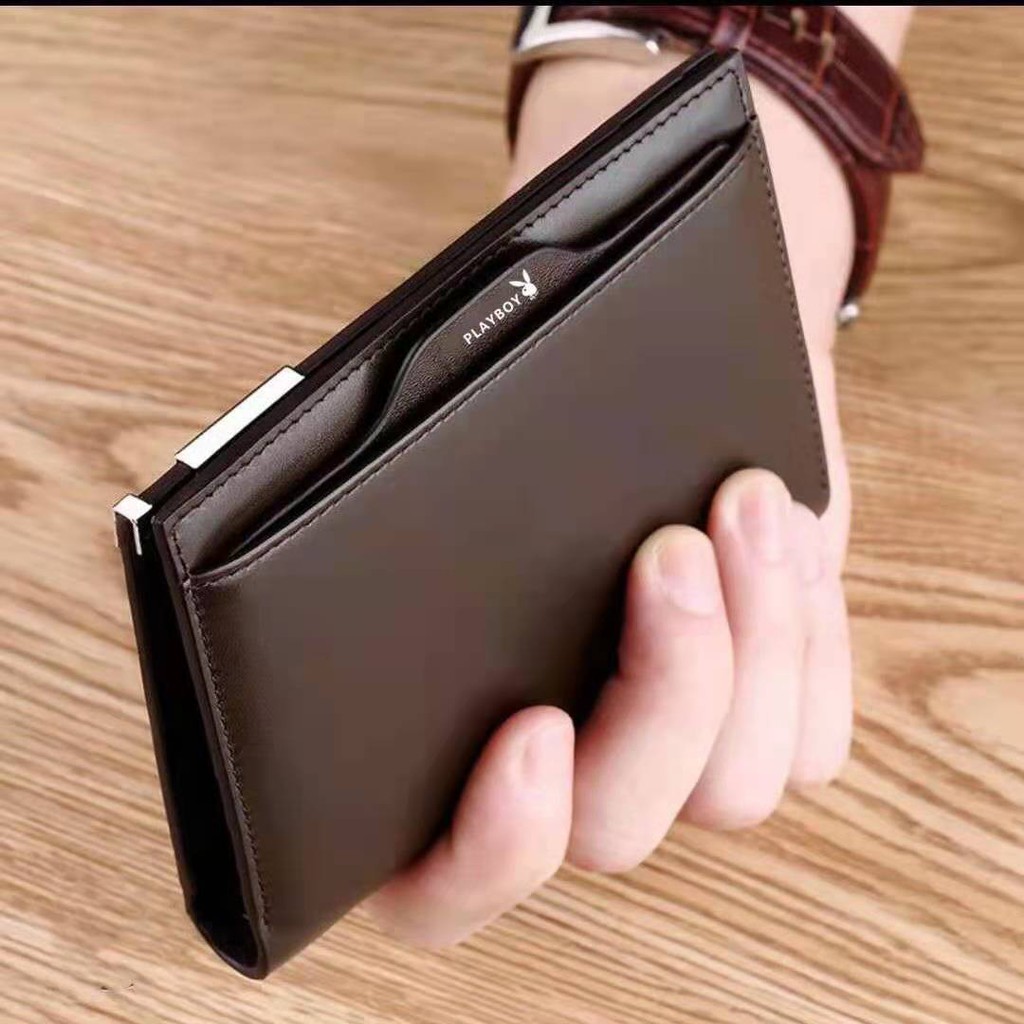 Ví Da Ngắn Có 9 Ngăn Đựng Thẻ Ngân Hàng/Tiền Xu Phong Cách Hàn Quốc Cho Nam Nữ