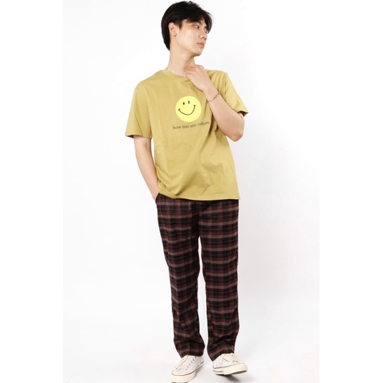 Áo thun nam trơn in hình mặt cười form rộng Nô Store
