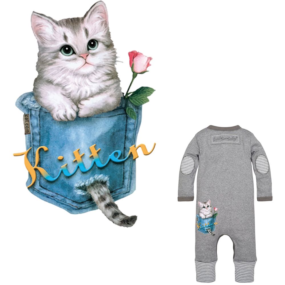 ❤LANSEL❤ Cute Heat Transfer Stickers A-level Iron on Appliques Cat Patches Dresses Clothes T-shirt Washable Press DIY Printing