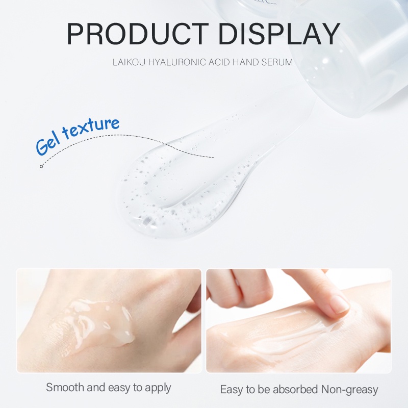 Serum dưỡng da tay LAIKOU Hyaluronic Acid cấp ẩm và làm săn chắc làn da 50ml