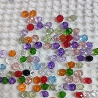 10/25/50gam hạt nhựa bánh cam 6mm làm vòng, handmade