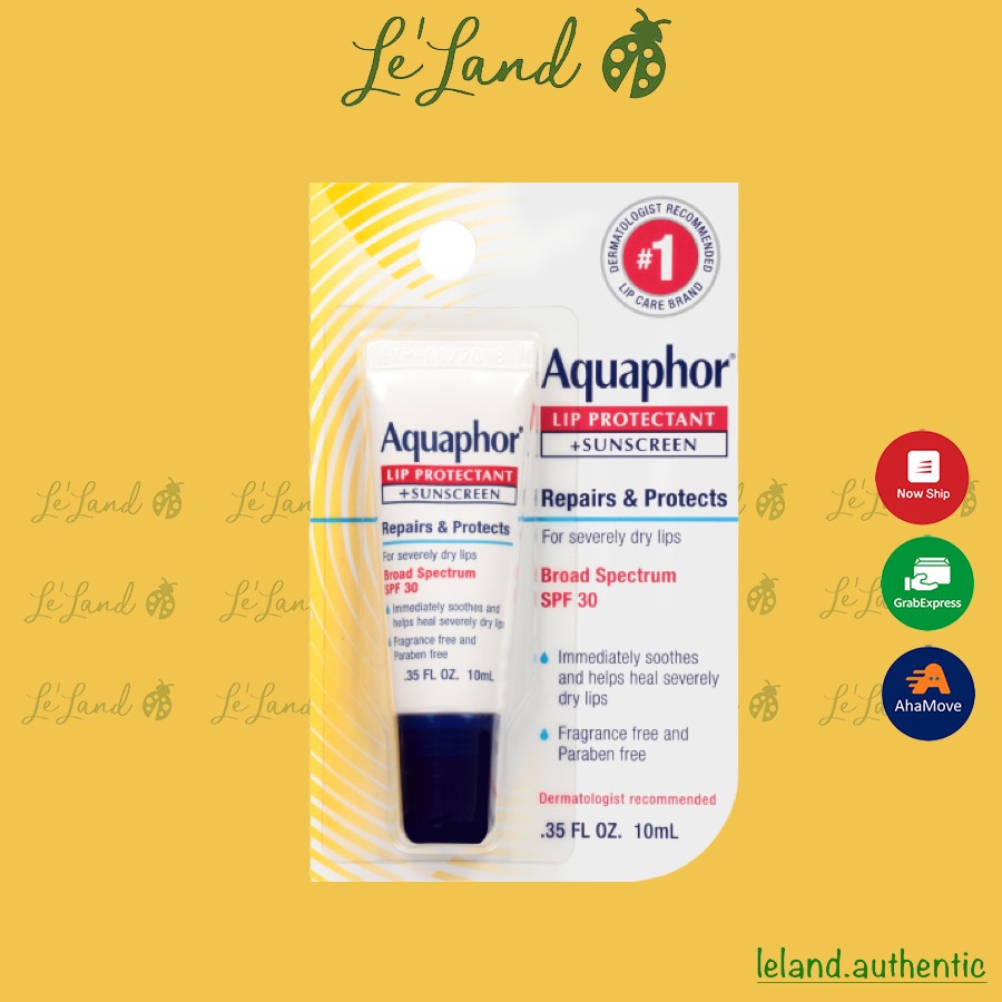 Bill US - Son dưỡng môi có SPF Aquaphor Lip Protectant + Sunscreen SPF 30 10ml