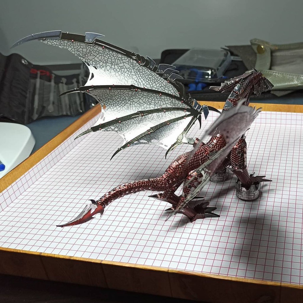 Mô Hình Kim Loại 3D Lắp Ráp Piececool Rồng Đen Deathwing Trong World of Warcraft